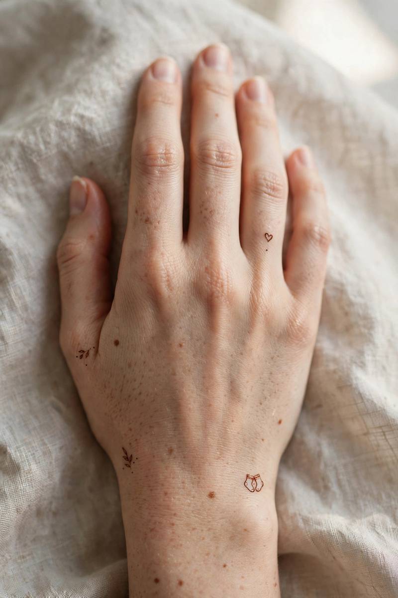 Sweet minimal henna design for baby shower