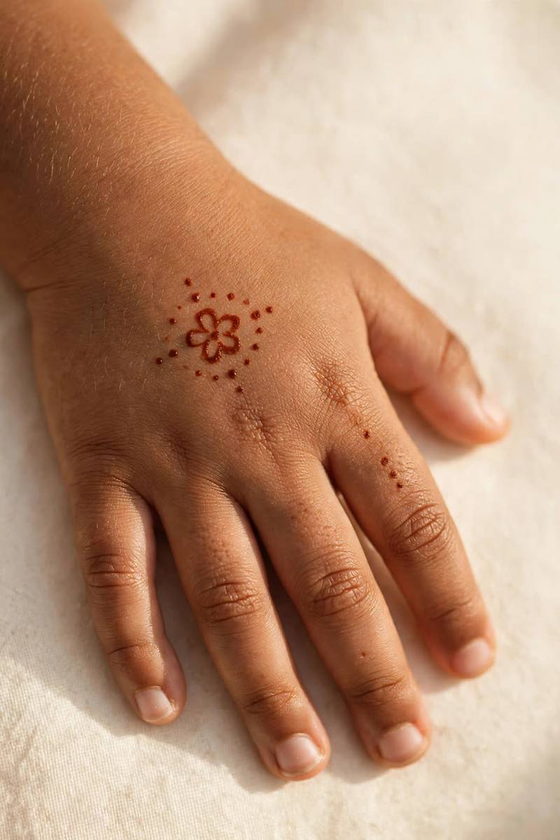 Lush floral Hariyali Teej mehndi design